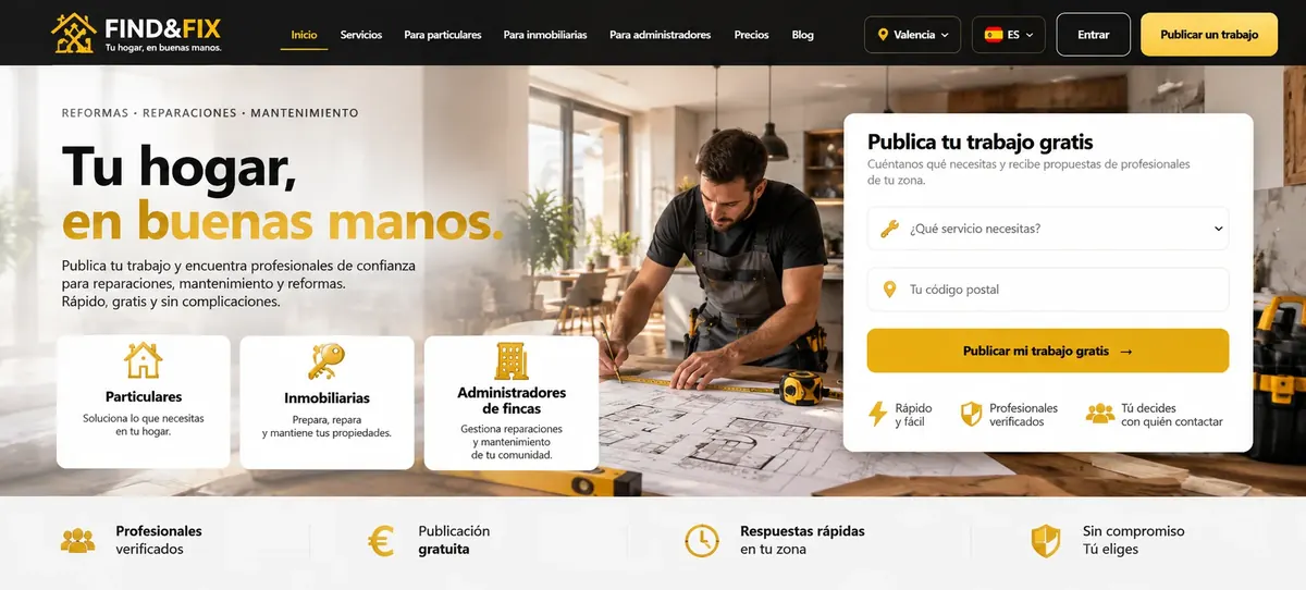 Profesionales preparando trabajos de reparación y mantenimiento